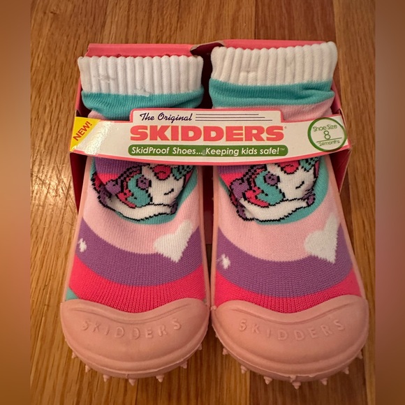 The Original Skidders Baby Toddler Girls Shoes Sz 24 Months  Skid Proof Washable - Picture 1 of 10